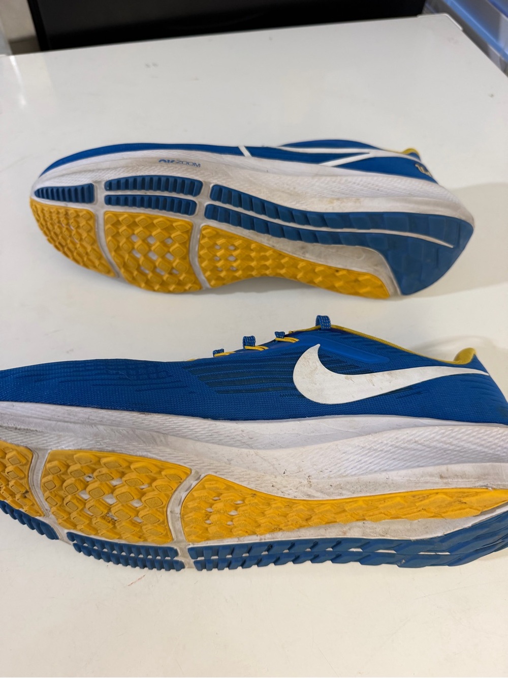 Nike Pegasus Royal Blue and Yellow UCLA Swoosh Sneakers - Picture 3 of 3